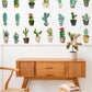 Charming Botanical Cactus Mural Wallpaper