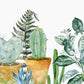 Papier Peint Panoramique Plantes Cactus Aquarelle