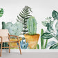 Botanical Cactus Watercolor Wallpaper Mural