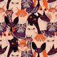 Colorful Quirky Cat Pattern Mural Wallpaper