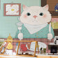 Whimsical Cat Kitchen Mural Wallpaper