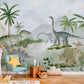 Prehistoric Adventure Mural Wallpaper in children's room