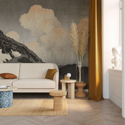 Ethereal Mountain Clouds Mural Wallpaper