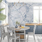 Icy Blue Marble Mural Wallpaper