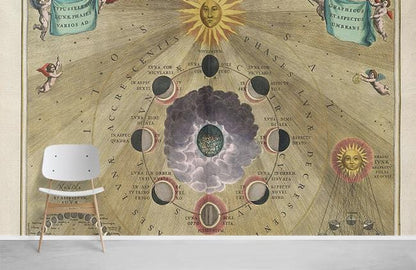 Cellarius Atlas wall mural wallpaper for use in interior design.