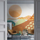 Sunlit Mountains & Waves Mural Wallpaper