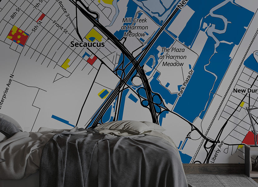 Custom map wallpaper mural Create - City Map Mural