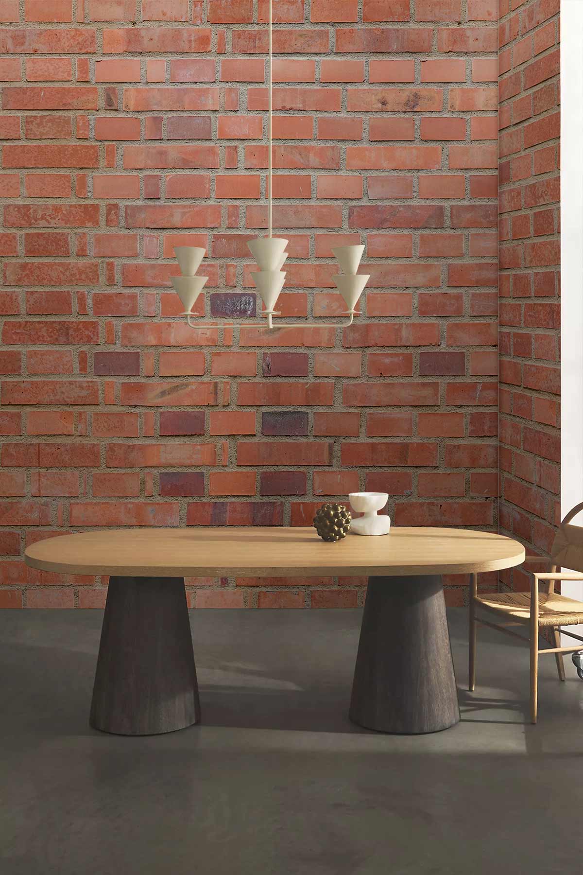 Rustic Red Brick Mural Wallpaper