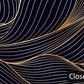 Golden Wave Lines Mural Wallpaper