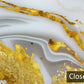 Luminous Gold Flow Mural Wallpaper