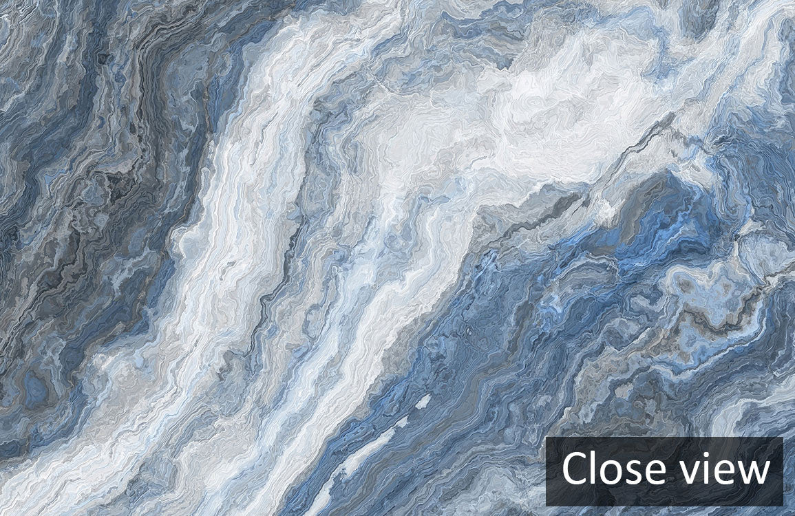 Blue Horizon Marble Mural Wallpaper