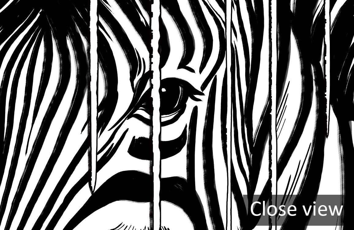 Zebra Stripes Mural Wallpaper