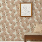 Neutral Botanical Leaf Pattern Wallpaper Mural