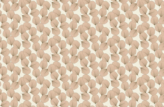 Home décor wallpaper mural of cluttered ginkgo leaves