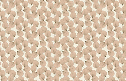 Home décor wallpaper mural of cluttered ginkgo leaves
