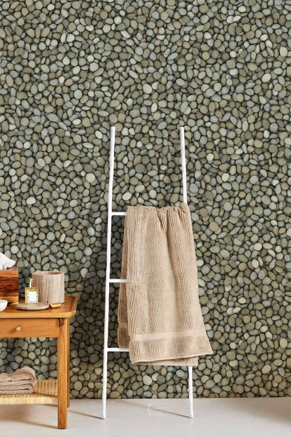 Cobblestone Texture Industrial Custom Wallpaper Design