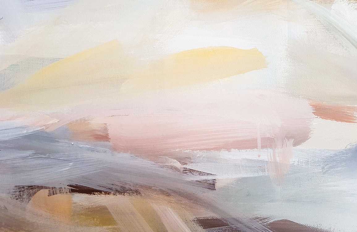 Abstract Brushstroke Neutral Mural Wallpaper