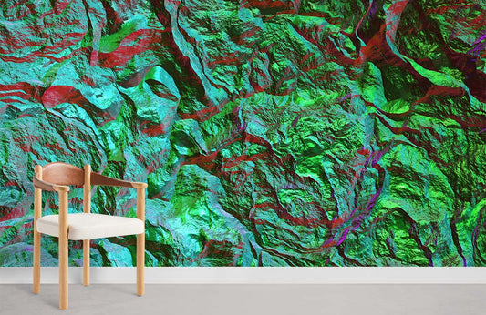 Emerald Abstract Art Mural Wallpaper