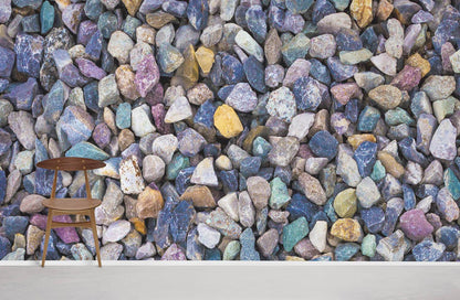 Wallpaper mural with a colourful stones effect, perfect for decorating your home.