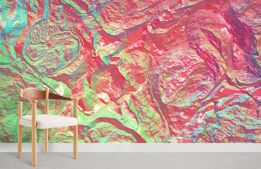 Abstract Colorful Marble Texture Mural Wallpaper