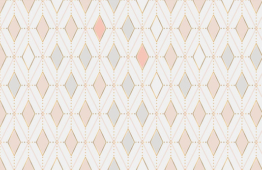 Geometric Pink Diamond Modern Mural Wallpaper