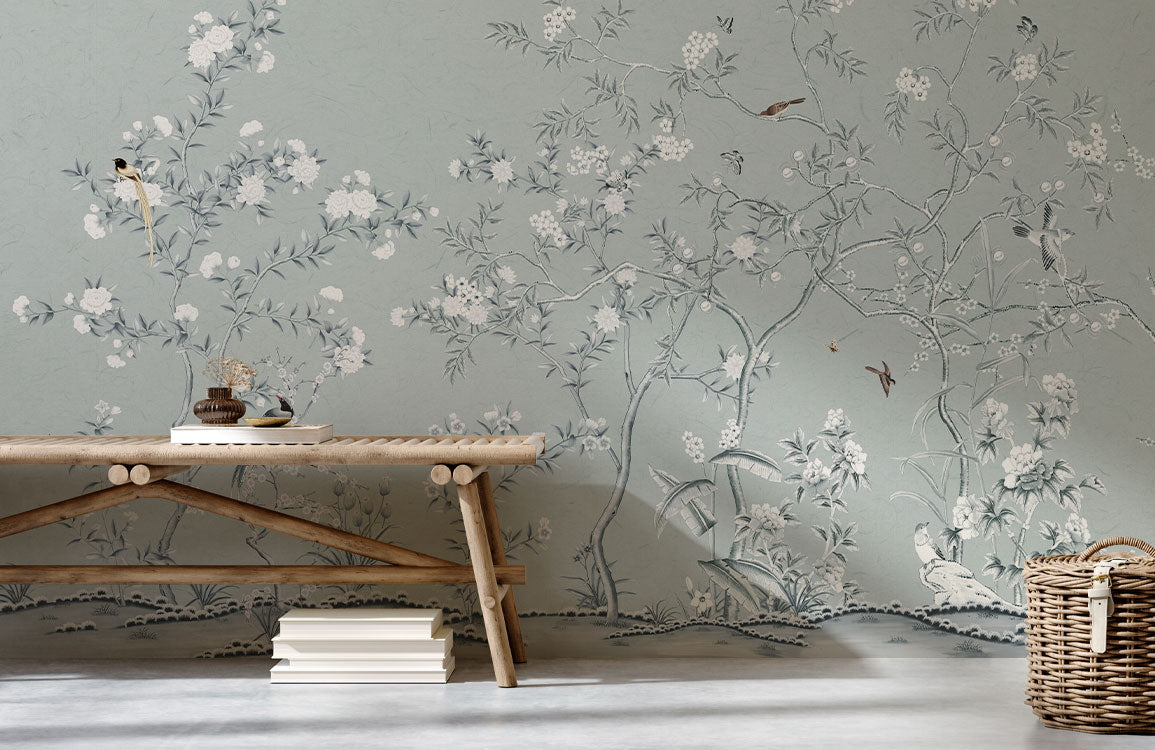 Colorless Bloom Wallpaper Mural