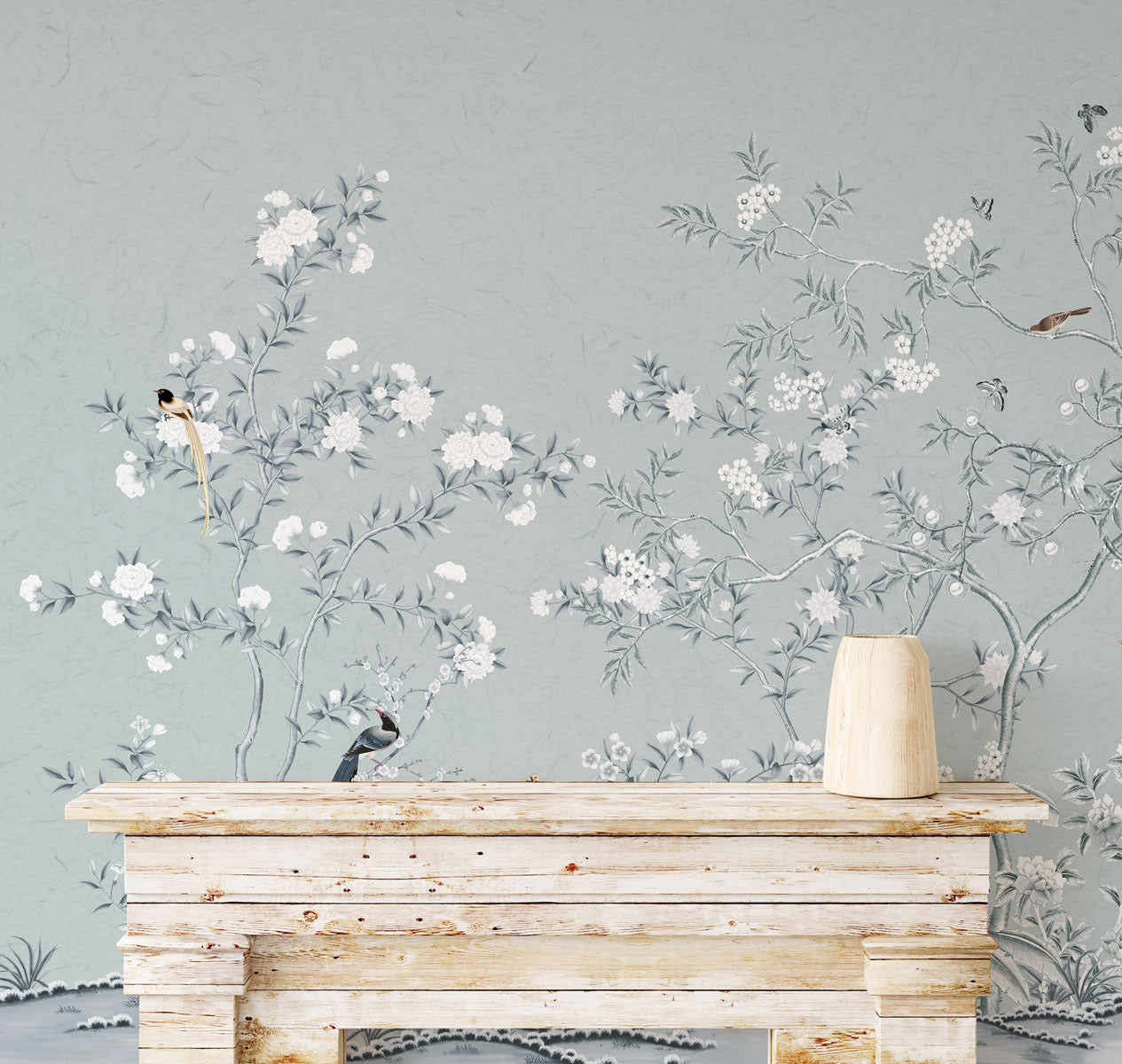 Colorless Bloom Wallpaper Mural