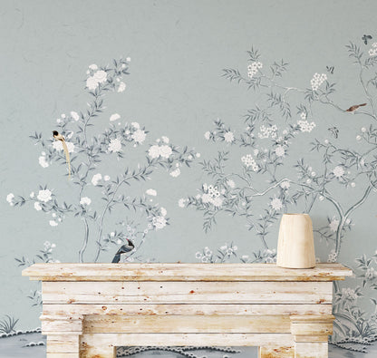 Colorless Bloom Wallpaper Mural