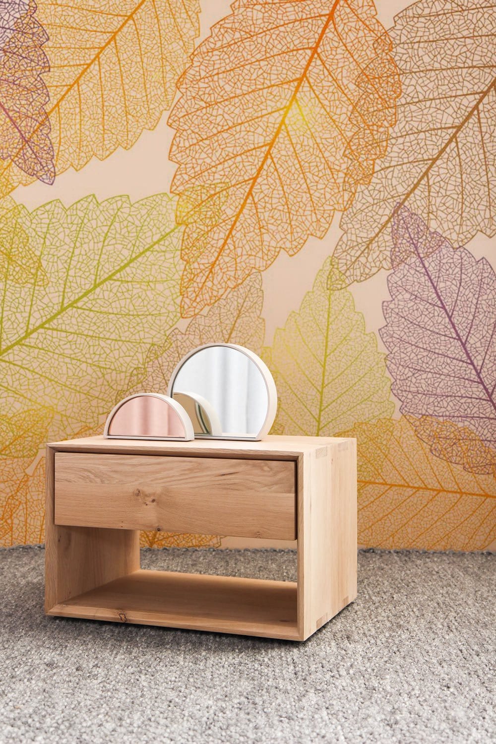 Autumn Leaf Vein Pattern Mural Wallpaper