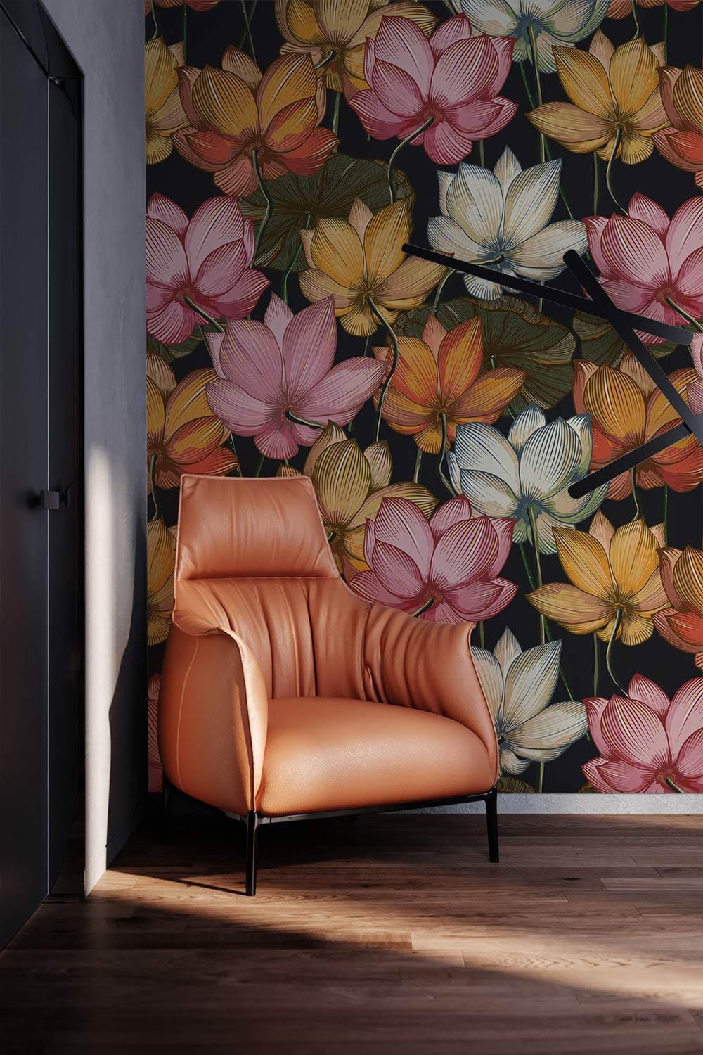 Colorful Botanical Floral Mural Wallpaper