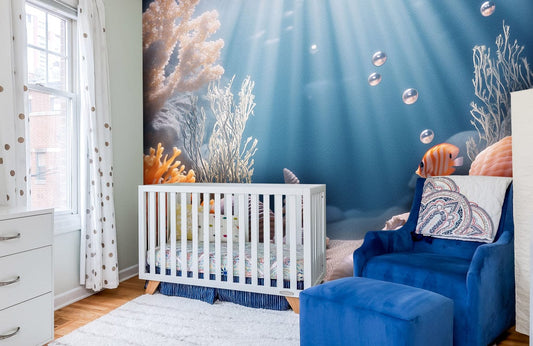 Coral Reef Sunbeam Mural Wallpaper