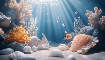 Coral Reef Sunbeam Mural Wallpaper