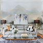 crystal mountains wall mural living room custom design