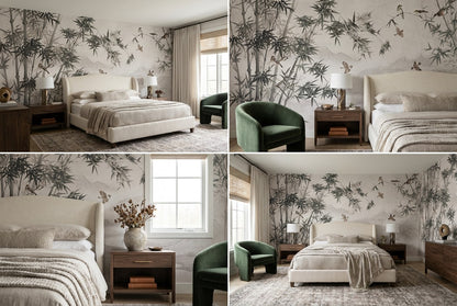 Bamboo Forest Riverscape Ebony Wallpaper Mural - image 4