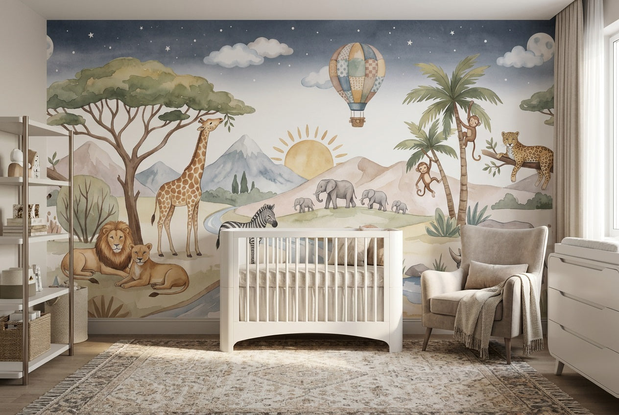 Blue Balloon Wallpaper Mural view 5