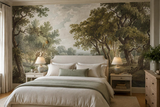 Peaceful River Through Ancient Oaks Wallpaper Mural - image 1