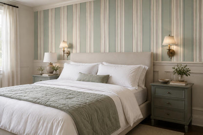 Quiet Muted Vertical Stripes Wallpaper Mural - image 1