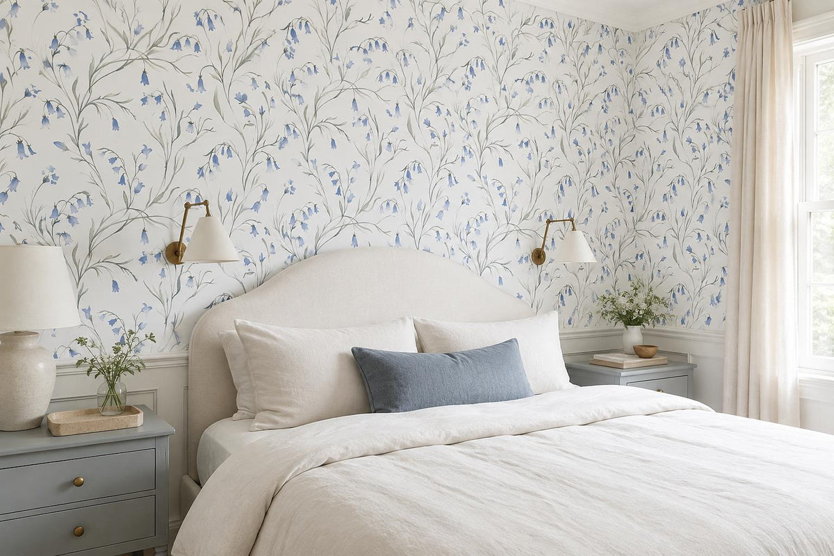 Delicate Bluebell Vines Wallpaper Mural - image 1