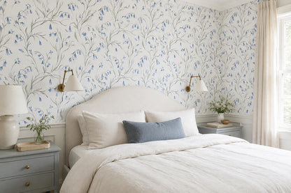 Delicate Bluebell Vines Wallpaper Mural - image 1