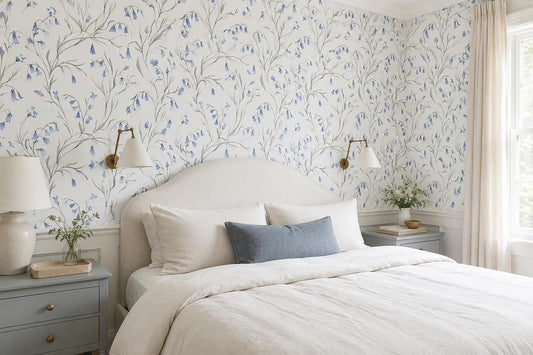 Delicate Bluebell Vines Wallpaper Mural - image 1