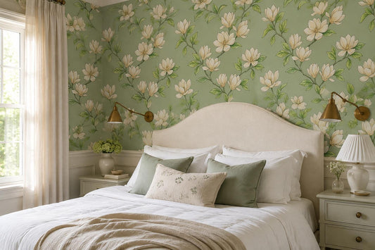 Fresh Magnolia Flowers Wallpaper Mural - image 1