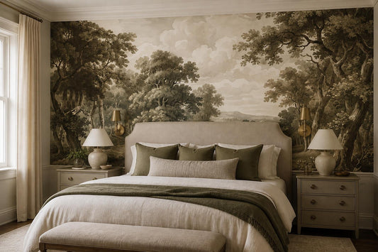 Nostalgic Oak Forest Valley Wallpaper Mural - image 1