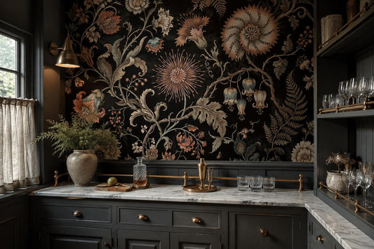 Rich Ornate Botanical Blooms Wallpaper Mural - image 1