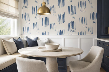 Cool Blue Dash Marks Wallpaper Mural - image 1