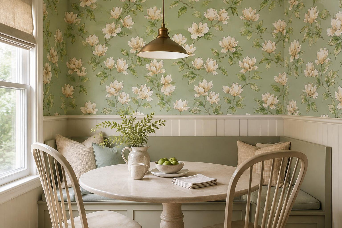 Fresh Magnolia Flowers Wallpaper Mural - image 3