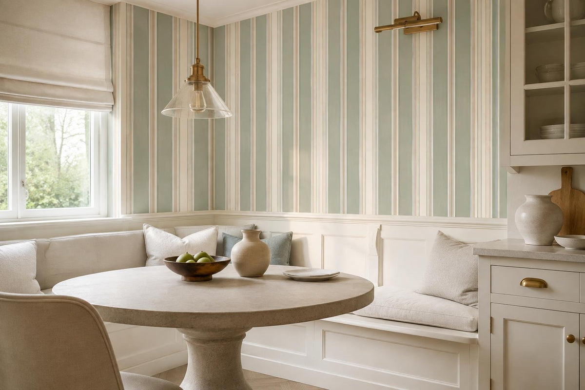 Soft Fine Vertical Stripes Wallpaper Mural - image 1