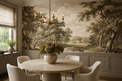 Nostalgic Oak Forest Valley Wallpaper Mural - image 3