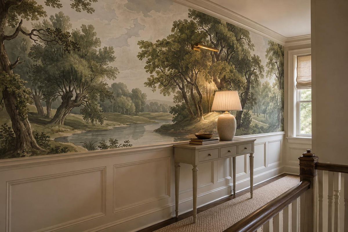 Peaceful River Through Ancient Oaks Wallpaper Mural - image 4