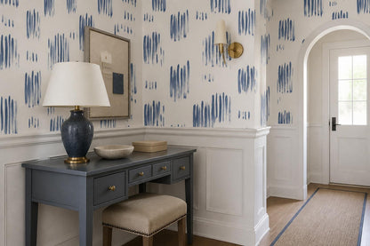 Cool Blue Dash Marks Wallpaper Mural - image 3