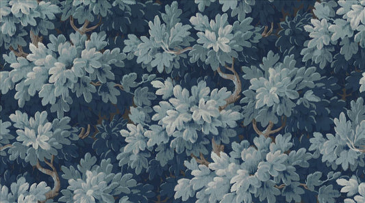 Moody Layered Blue Foliage Wallpaper Mural - image 2